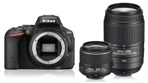 Зеркальный фотоаппарат Nikon D5500 Kit 18–55 VRII + 55–300 VR