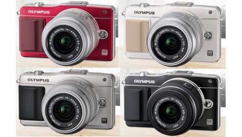 Беззеркальный фотоаппарат Olympus PEN E-PM2 с объективами 14–42 и 15 мм 1:8,0