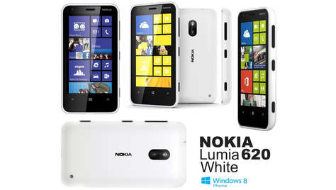 Смартфон Nokia LUMIA 620 white