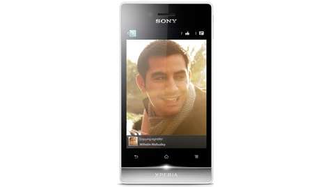Смартфон Sony Xperia miro white/silver