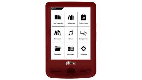 Электронная книга Ritmix RBK-200 (красная)