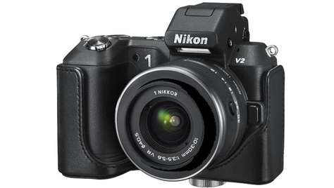 Беззеркальный фотоаппарат Nikon 1 V2 BK Kit + 10-30mm + 30-110mm
