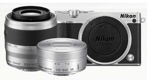 Беззеркальный фотоаппарат Nikon 1 J5 Kit 10-30mm VR + 30-110 mm VR Silver-Black