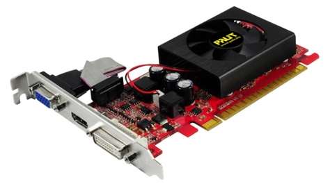 Видеокарта Palit GeForce GT 520 810Mhz PCI-E 2.0 1024Mb 1070Mhz 64 bit (NEAT5200HD06)