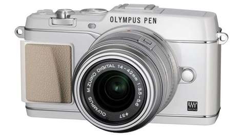 Беззеркальный фотоаппарат Olympus PEN E-P5 с объективом 14–42 белый