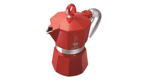 Кофеварка Bialetti Moka Glossy Red на 3 чашки 120 мл, красная, алюминий