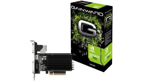 Видеокарта Gainward GeForce GT 720 797Mhz PCI-E 2.0 1024Mb 1600Mhz 64 bit DVI HDMI HDCP Silent
