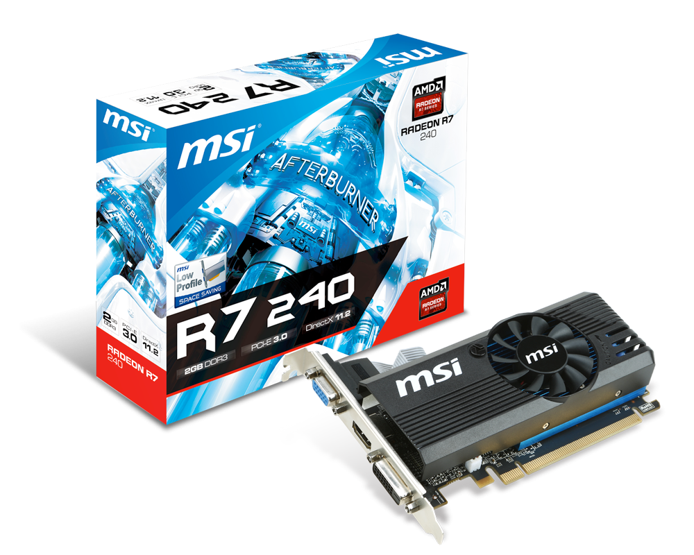 Видеокарта MSI Radeon R7 240 730Mhz PCI-E 3.0 2048Mb 1800Mhz 128 bit (R7 240  2GD3