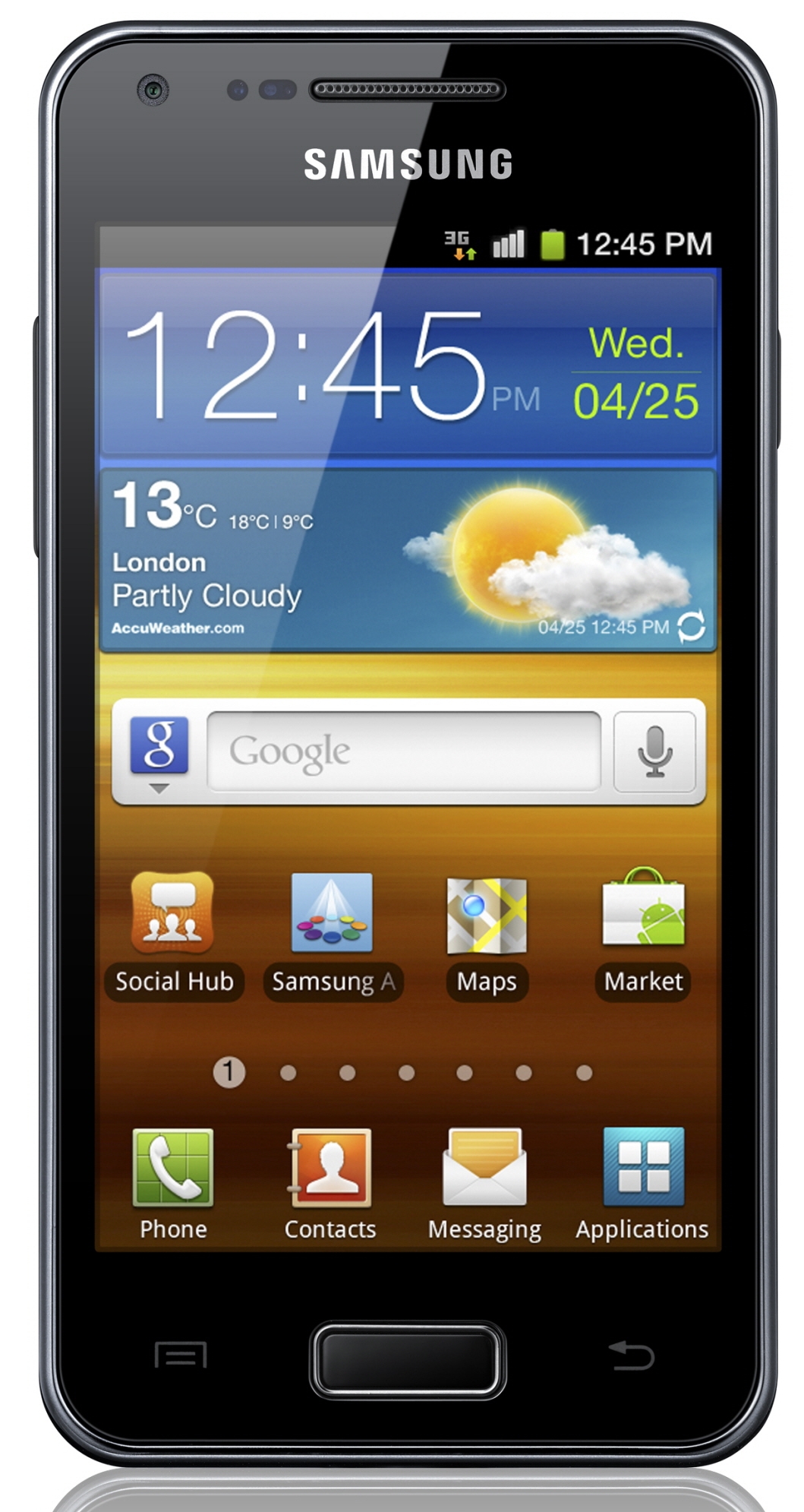 Смартфон Samsung Galaxy S scLCD GT-I9003 White 4 Gb