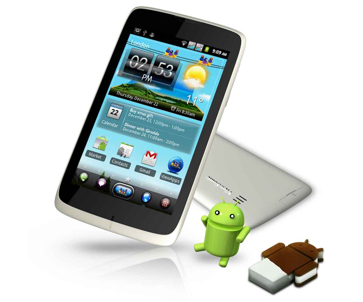 Смартфоны ViewSonic ViewPhone с двумя SIM-картами под управлением ОС  Android 4.0 Ice Cream Sandwich