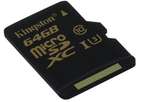 Kingston представляет новую карту памяти microSD  золотой серии для записи видео в формате 4К