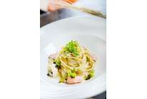 Рецепт тальятелле с лососем, цуккини с соусом песто для кухонной машины Kenwood Chef Sense