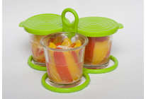 Домик для мяса птицы в красно-желтую полоску (из рецептов Tefal)