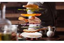 Как создать эффект парящей еды  на фотографии