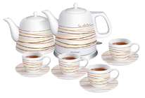 Обзор электрического керамического чайника Rolsen RK-1211CSN с чайным сервизом