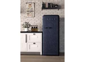 Отдельно стоящий однодверный холодильник шириной 60 см SMEG FAB28RDB