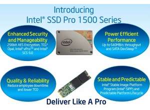 Твердотельные накопители Intel Pro серии 1500 сокращают расходы на ИТ за счет улучшенной производительности и усовершенствованных функций управления и защиты