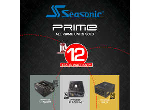 Компания Sea Sonic Electronics Co. Ltd. увеличивает срок гарантии блоков питания серии PRIME до 12 лет!