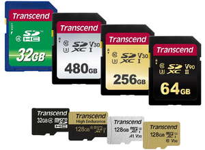 Transcend представляет широкую линейку карт памяти формата SD и microSD