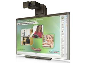 Настенная система SMART Board 885ix2-SMP - это интерактивной доска с диагональю 87 дюймов и проектором SMART