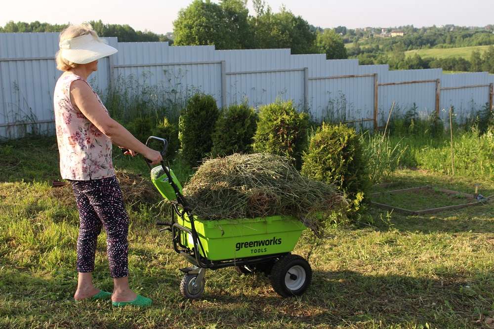 Садовая тележка greenworks