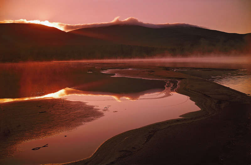 Озеро реки Чуны. Закат