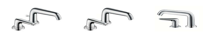 Низкие смесители Axor Bouroullec для раковины на 2 отверстиями (90 мм)