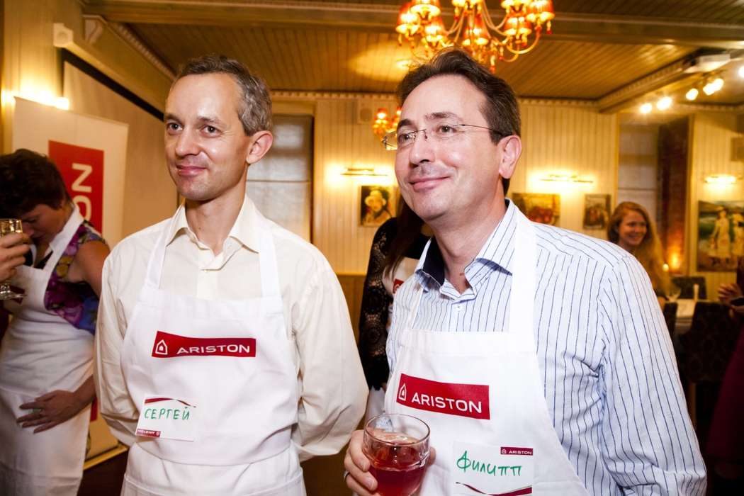 Спикеры вечера – Филип Коэн, Генеральный директор Ariston Thermo Rus, и Сергей Беляков, Директор по маркетингу Ariston Thermo Rus