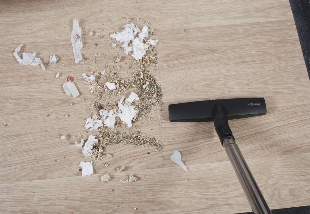 Результаты уборки премиум-пылесоса Miele на паркете