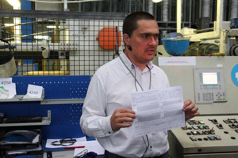 На заводе Аристон используется карта за контролем качества