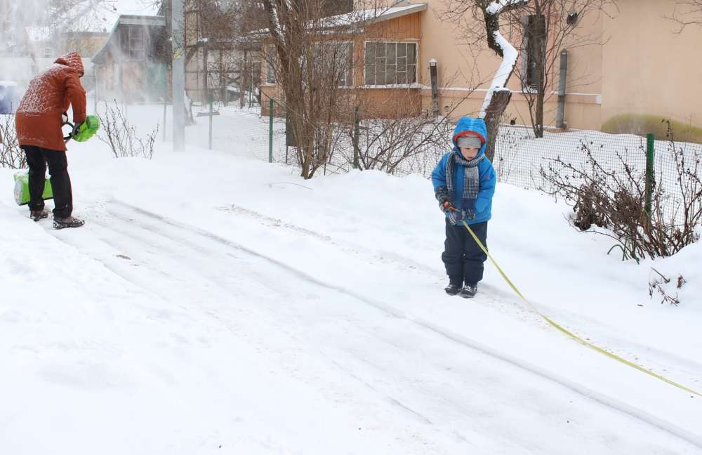 Greenworks 40V снег