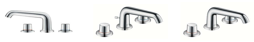 Низкие смесители Axor Bouroullec для раковины на 3 отверстия (90 мм)