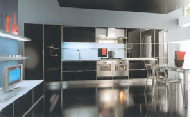 Кухня со стеклом