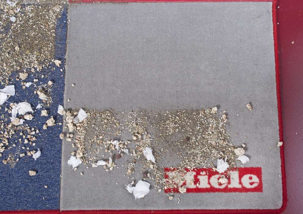 Результаты уборки премиум-пылесоса Miele  