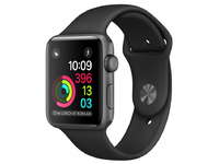 корпус из алюминия цвета «серый космос», спортивный ремешок чёрного цвета