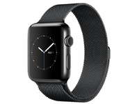 корпус из нержавеющей стали цвета «чёрный космос», миланский сетчатый браслет цвета «чёрный космос»