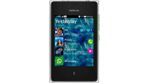 Смартфон Nokia Asha 502 Dual SIM Green