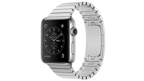 Умные часы Apple Watch Series 2, 38 мм корпус из нержавеющей стали, блочный браслет