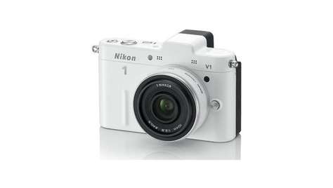 Беззеркальный фотоаппарат Nikon 1 V1 WH Kit + 10mm f/2.8