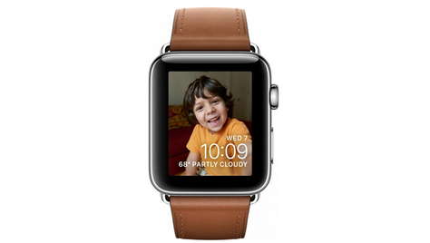 Умные часы Apple Watch Series 2, 38 мм корпус из нержавеющей стали, ремешок золотисто-коричневого цвета с классической пряжкой