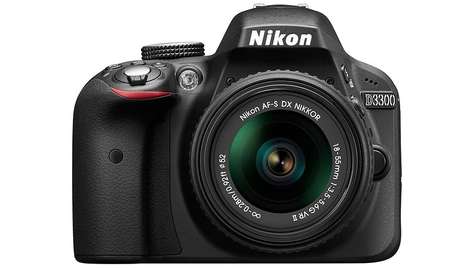 Зеркальный фотоаппарат Nikon D 3300 KIT AF-S DX NIKKOR 18-55mm f/3.5-5.6G VR II Black