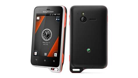 Смартфон Sony Ericsson Xperia active black with an orange stripe
