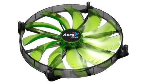 Корпусной вентилятор AeroCool Silent Master Green 200 mm