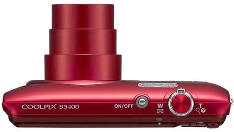 Компактный фотоаппарат Nikon Coolpix S3400 Red