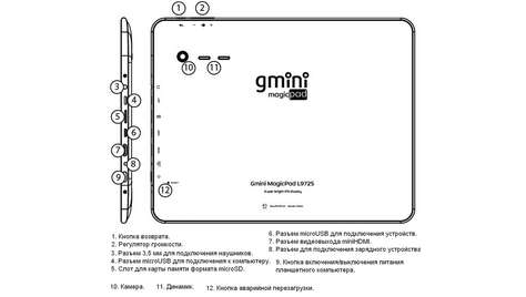 Планшет Gmini MagicPad L972S