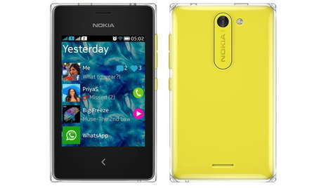 Смартфон Nokia Asha 502 Dual SIM Yellow