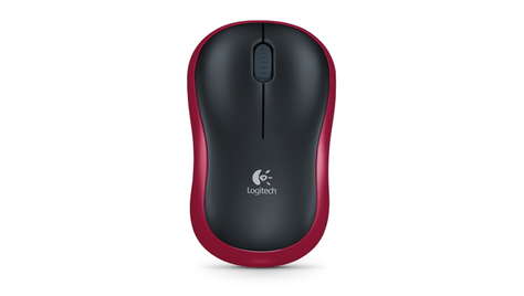 Компьютерная мышь Logitech Mouse M185 Black-Red