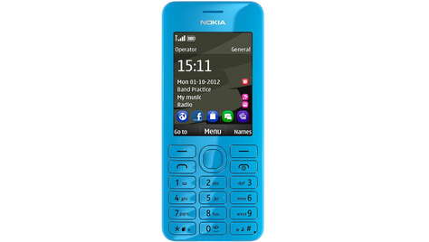 Мобильный телефон Nokia 206 Dual Sim Cyan