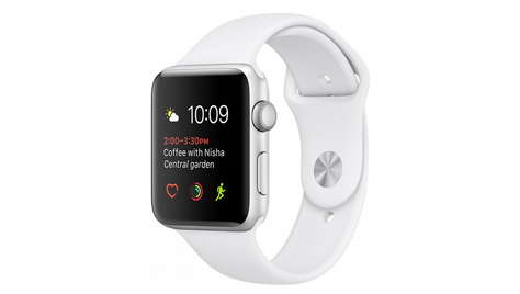 Умные часы Apple Watch Series 1, 42 мм белый/корпус серебристый