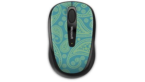 Компьютерная мышь Microsoft Wireless Mobile Mouse 3500 Limited Edition Aqua Paisley